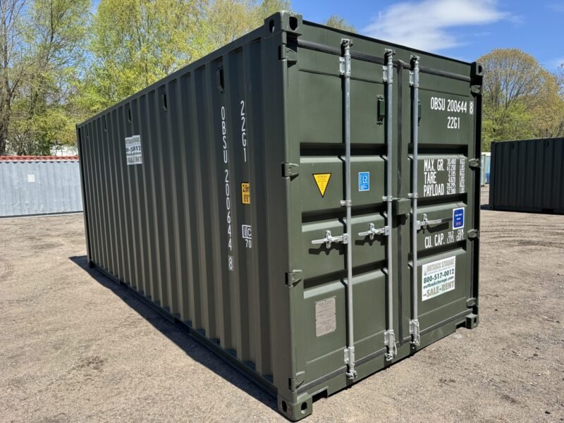 20′ x 8′ x 8.5′ Tall– New Shipping/Storage Container – Wind and Watertight – GREEN