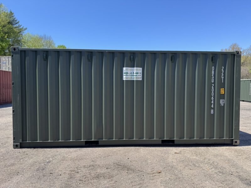 20′ x 8′ x 8.5′ Tall– New Shipping/Storage Container – Wind and Watertight – GREEN