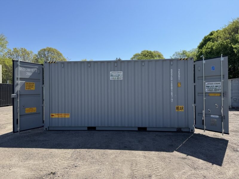 20′ x 8′ x 9.5′ Tall– New **HIGH CUBE DOUBLE DOOR** Shipping/Storage Container – Wind and Watertight – GRAY