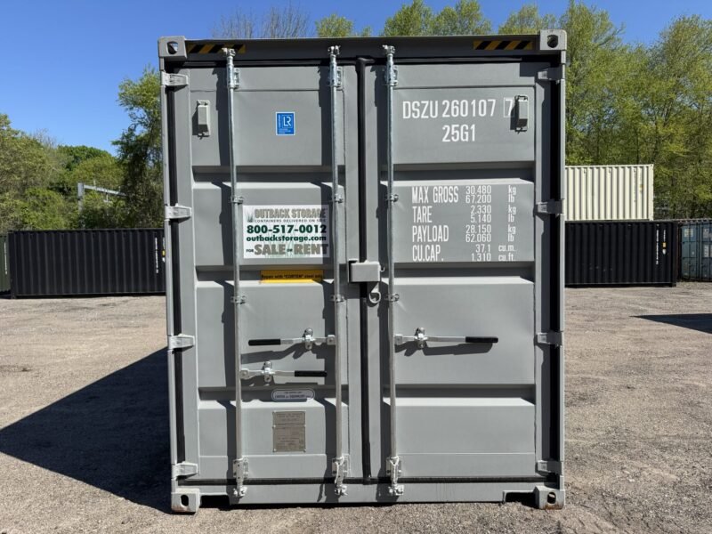 20′ x 8′ x 9.5′ Tall– New **HIGH CUBE DOUBLE DOOR** Shipping/Storage Container – Wind and Watertight – GRAY