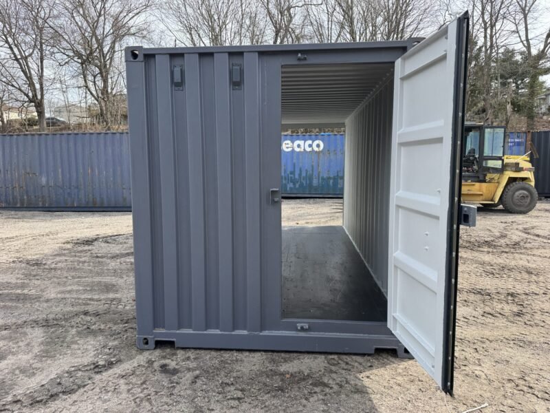 20′ x 8′ x 8.5′ Tall – New **TRI-DOOR**Shipping/Storage Container – Wind and Watertight–GRAY