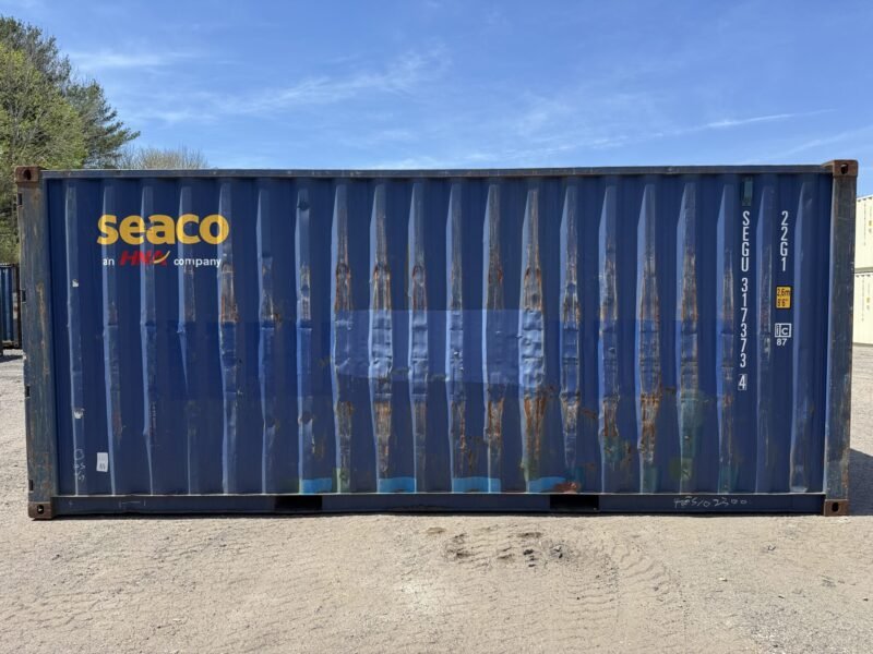 20′ x 8′ x 8.5′ Tall –Used Shipping / Storage Container-Wind and Watertight – BLUE