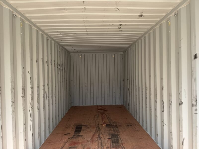 20′ x 8′ x 8.5′ Tall– Wind and Watertight **OFF RENT** Used Shipping / Storage Container – BEIGE