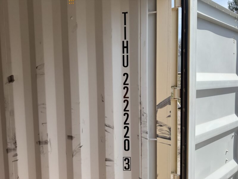 20′ x 8′ x 8.5′ Tall– Wind and Watertight **OFF RENT** Used Shipping / Storage Container – BEIGE