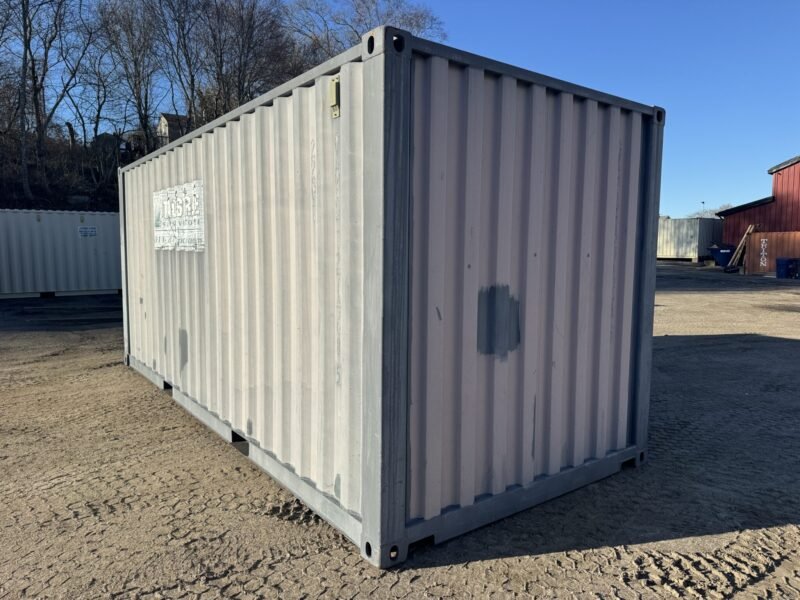 20′ x 8′ x 8.5′ Tall– Wind and Watertight **OFF RENT** Used Shipping / Storage Container – GRAY