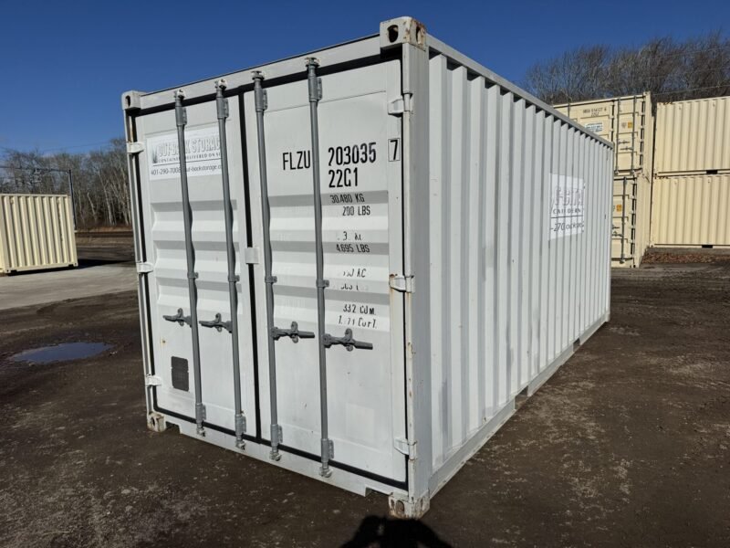 20′ x 8′ x 8.5′ Tall– Wind and Watertight **OFF RENT** Used Shipping / Storage Container – GRAY