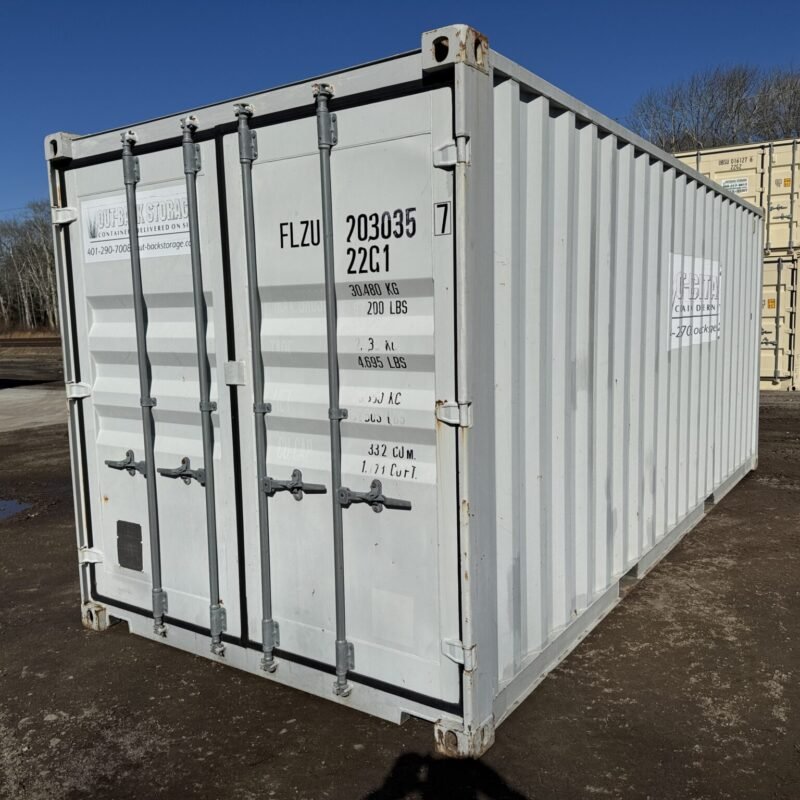 20′ x 8′ x 8.5′ Tall– Wind and Watertight **OFF RENT** Used Shipping / Storage Container – GRAY