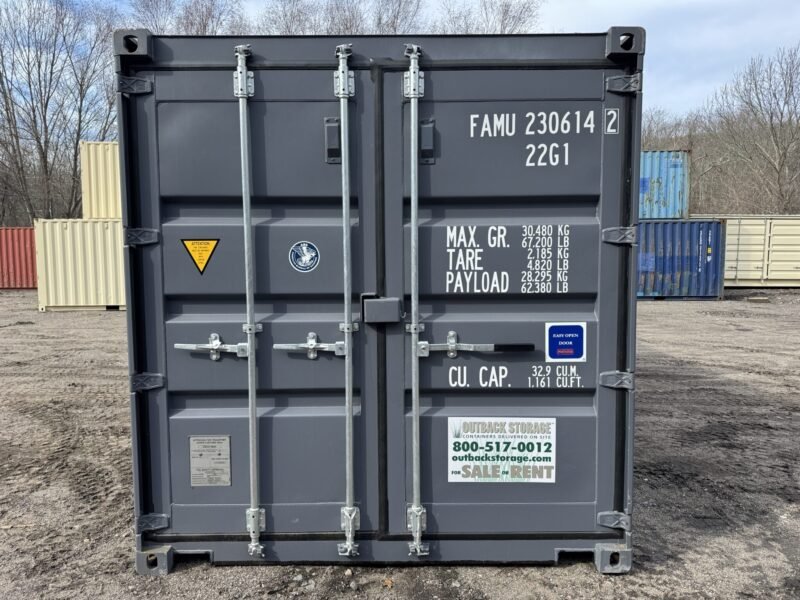 20′ x 8′ x 8.5′ Tall – New **TRI-DOOR**Shipping/Storage Container – Wind and Watertight–GRAY