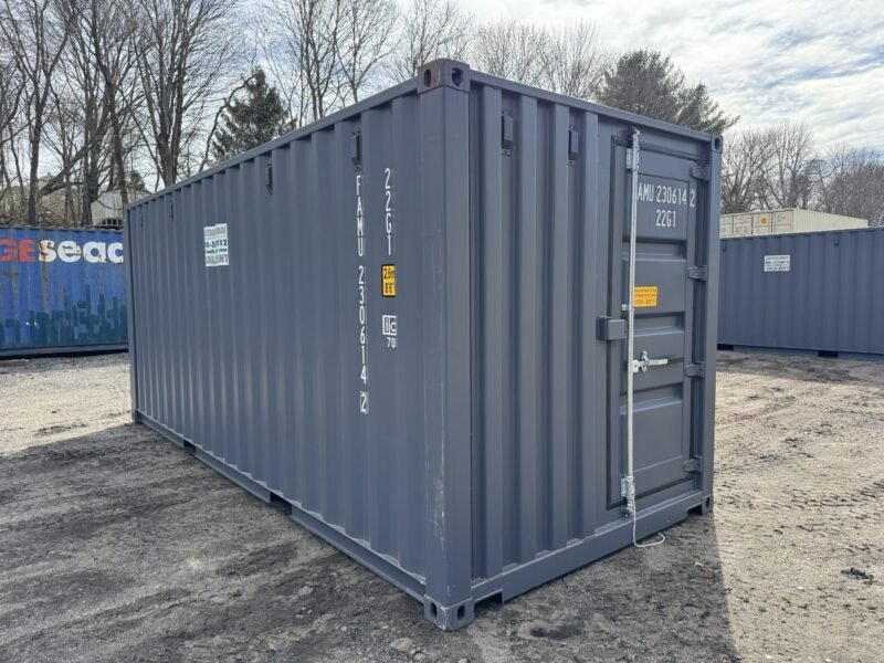 20′ x 8′ x 8.5′ Tall – New **TRI-DOOR**Shipping/Storage Container – Wind and Watertight–GRAY